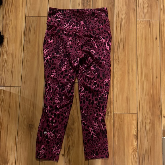 Lululemon pink cheetah print leggings - Picture 3 of 3
